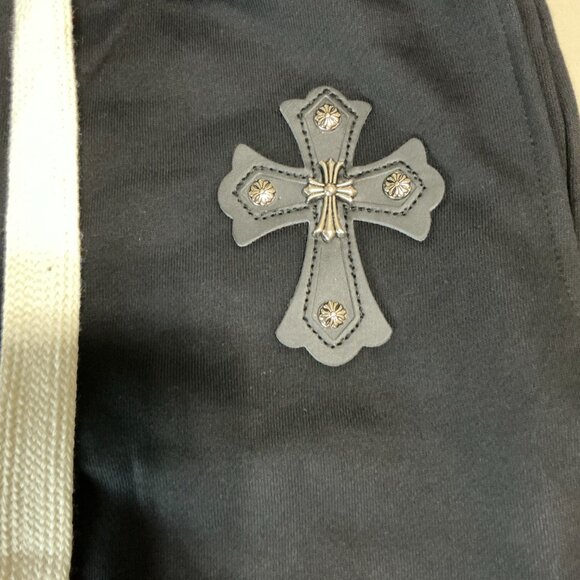 Black Chromeheart Embroider Sweat Shorts - Picture 4 of 6